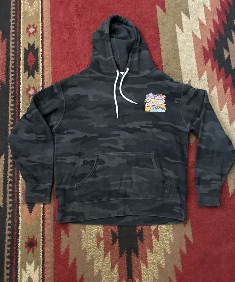 New Years Glamis 2021 Black Camo Hoodie Sweatshirt